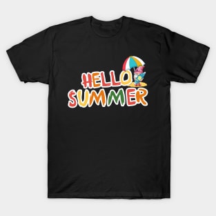 Hello summer with a beach dwarf T-Shirt